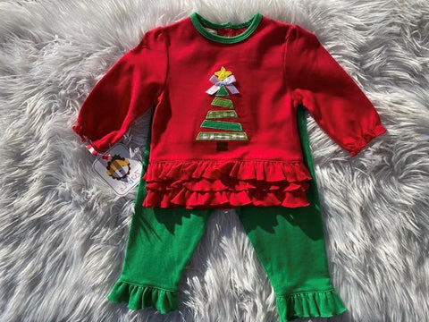 Zubels Christmas Tree Girl's Outfit