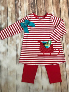 Three Sisters Christmas Sleigh 2 Piece Outfit